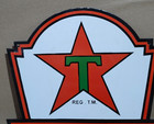 Texaco Motor Oil Porcelain Enamel Sign  24x 16 Inches 2 Sided