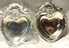 Raimond Japan Silver Plated Heart Shaped Candy Tray Jewelry Dish Set As Is B2