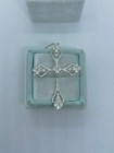 1ct Round Cut Vvs1 d Diamond Cross Pendant 14k White Gold Finish 18  Free Chain