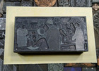 Large Antique Vtg Store Shop Counter Letterpress Print Type Ornament Cut Block