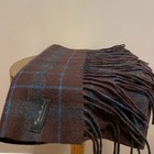 Enzo Mantovani 100  Cashmere Scarf   Plaid  Soft   Luxurious  Made In Italy  New
