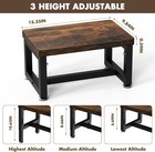 Step Stool  Height-adjustable Wooden Step Ladder Metal Foot Stool Small Kitchen