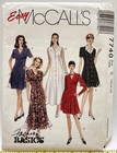 1995 Vtg 1990s Mccalls Pattern 7740 Easy Dress Flare Princess Seams Sz 10-14 Uc