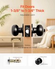 Vevor Round Privacy Door Knobs For Bedroom Bathroom Matte Black 6 Pack Keyless