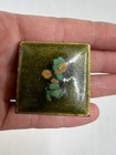 Vtg Mini Enameled Pill Trinket Box Brass Tiny Mini Small Vanity Compartments