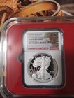 2012 S Reverse Proof Silver Eagle Ngc Pf69   Pf69 2 Coin Set With Display Case