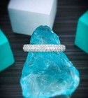 14k White Gold 2 45 Ct Pave Set Moissanite Diamond Eternity Round Cut Gift Band