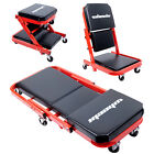 40  3in1 Foldable Creeper rolling Upholstered Seat Mechanic Vehicle Repair Stool
