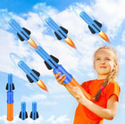 1pc Foam Rocket Launcher Toy Hand Pump Outdoor Kids Garden Game Set - New
