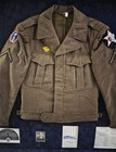 100th Batt   442nd Rct Wwii Ike Jacket Display - Japanese American Nisei - Named