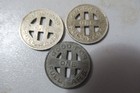 3 Vintage 1924 Honolulu Rapid Transit Token One Full Fare 10c Size