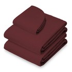 3pc Flannel Massage Table Sheet Set - Cotton Spa Facial Bed Covers - Burgundy