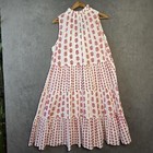 Chelsea   Theodore Split Neck Boho Maxi Dress  Size 1x Nwt