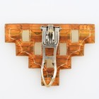 Vintage Apple Juice Bakelite Art Deco Stepped Dress Clip With Rhinestones 1930s