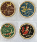 16 Dairymen s Honolulu Hawaii Milk Bottle Cap Lids Wise Owl Old King Cole Tops
