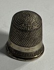Vintage Sterling Silver Sewing Thimble Greek Key Border Pattern Meander 925