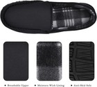 Mens Moccasin Slippers Indoor Outdoor House Slippers Warm Plush Fuzzy Memory    