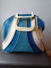 Brunswick Vintage Bowling Bag Blue And White    wind Jammer    Retro Accessories