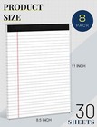 8 Pack White Legal Pads 8 5 X 11 Wide Ruled Note Pads 8 5 X 11  Legal Ruled