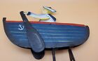 Vintage Nautical Authentic Models Balance Toy Sailor In Rowboat No Stand