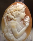 Exquisite Rare Antique Vintage Hand Carved 3-d Shell Cameo Baccante Unset 