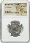 Caracalla 198-217 Ad  Huge Tetradrachm  Ngc Mesopotamia Roman Empire Silver Coin