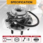 2pack Front Wheel Bearing Hub 4x4 4wd For Ford Excursion F-250 F-350 Super Duty