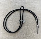 Silver  Turquoise And Coral Spirit Bear Bolo Tie