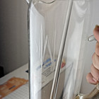 Mcm Clear Etched   W   Glass Cocktail Pitcher W  Teardrop Glass Stirrer Stick