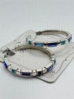 Brighton Blue Showers Hoops Lever Back Earrings Rare  Nwt  78