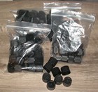 Lot Of 100 Plastic Black 1-1 2    Diameter X 1    High Caps Arts   Crafts