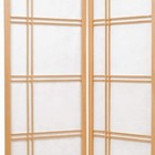 Oriental Furniture Room Divider 76  X 75  X 18  Shoji Divider Wood 3-panel Oak