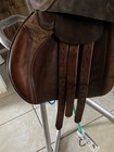 Used 17 5  Crosby English Saddle Soft Leather Free Shipping
