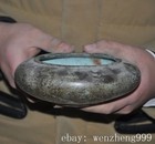 6 old China Ancient Dynasty Bronze Inscription Incense Burner Censer Statue