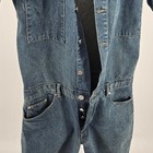 Boohooman Overalls Blue Sz Medium Denim Acid Wash Button-up Shorts 90 s Nwt   