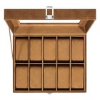 10 Slots Watch Box Pu Leather Watch Case Glass Top Jewelry Storage Display Case