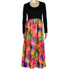 1960s Vintage Maxi Hostess Dress Psychedelic Mod Neon Julie Miller California 12