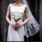 Short Wedding Veil With Satin Trim
