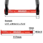 100mm-192mm Bicycle Mtb Rear Thru Axle Lever Hubs Shaft Skewers Front Rear Axle