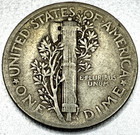 1937-p Mercury Dime 10c Circulated 90  Silver Dime Us Coin - Sv281
