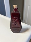 Wheaton Coffin Poison Rip Bottle - Skull   Crossbones - Small Size - Ruby Red