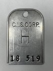 Vintage C i s  Corp Id   Badge   Hang Tag   Identification Tool Equipment Marker