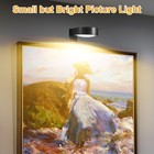 3pcs Picture Lights For Wall Battery Operated  Magnetic Led Painting Light With