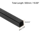 2 Pcs Carbon Fiber Square Tube 6x5x500mm Pultruded Carbon Fiber Tubing