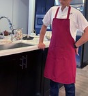 Bib Apron Commercial Restaurant Home Kitchen Cooking Women Men Chef With Pocket