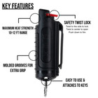 Police Magnum Black Pepper Spray Keychain Quick Release 2pk  50oz Molded Defense