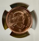 2012 - Canada 1 - One Cent - Copper Plated Steel - 1c - Ngc Ms 67 Rd - Last Year