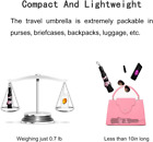 Orchid Compact Travel Umbrella Windproof And Waterproof With Anti Uv Protection