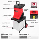 Powersmart 15a Electric Wood Shredder  1 5  Capacity  7  Wheels  Collection Box