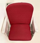 2 Theater Seats  Vintage Red Upholstered Tip-up Cinema Auditorium Seating  A45